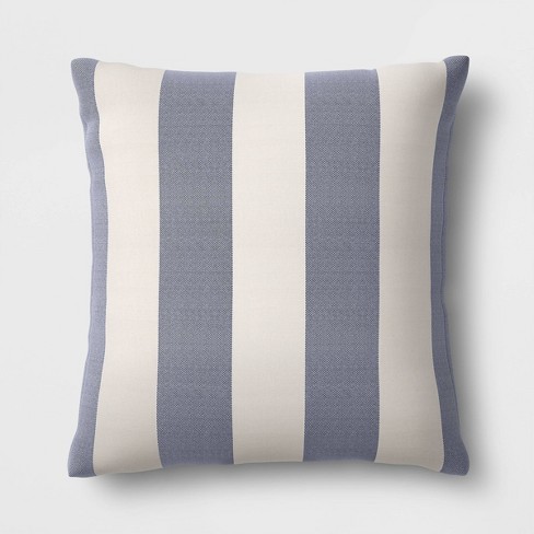 Cabana Stripe Outdoor Throw Pillow, Blue Outdoor Pillows Target