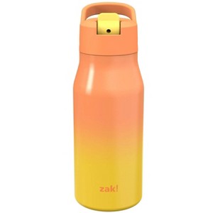 Zak Designs 14 fl oz Double Walled Stainless Steel Tranquility Insulated Straw Bottle - 1 of 4