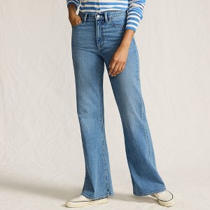 Lands' End Women's Soft Denim High Rise Classic Flare Jeans - 1 of 4