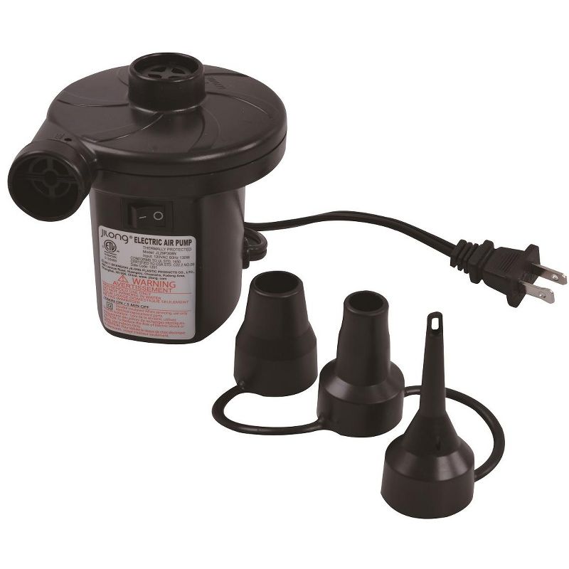 Pool Central AC Handheld Electric Powered Inflate and Deflate Air Pump 4.5" - Black, 1 of 2