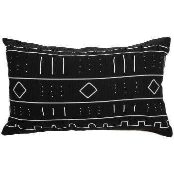Bardon Pillow - Black/White - 12" x 20" - Safavieh .