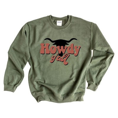 Simply Sage Market Women's Graphic Sweatshirt Howdy Y'all Bull
