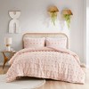 Sapphtopaz Comforter Set Bedding Set Solid Color Clip Jacquard Pompom Reversible Quilt Set - 4 of 4