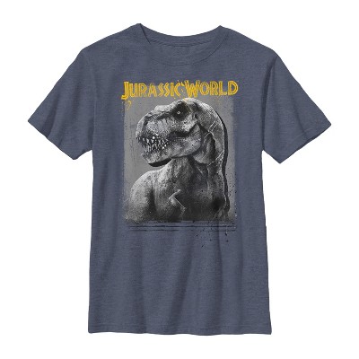 Boy's Jurassic World Tyrannosaurus Rex T-shirt - Navy Blue Heather - X ...