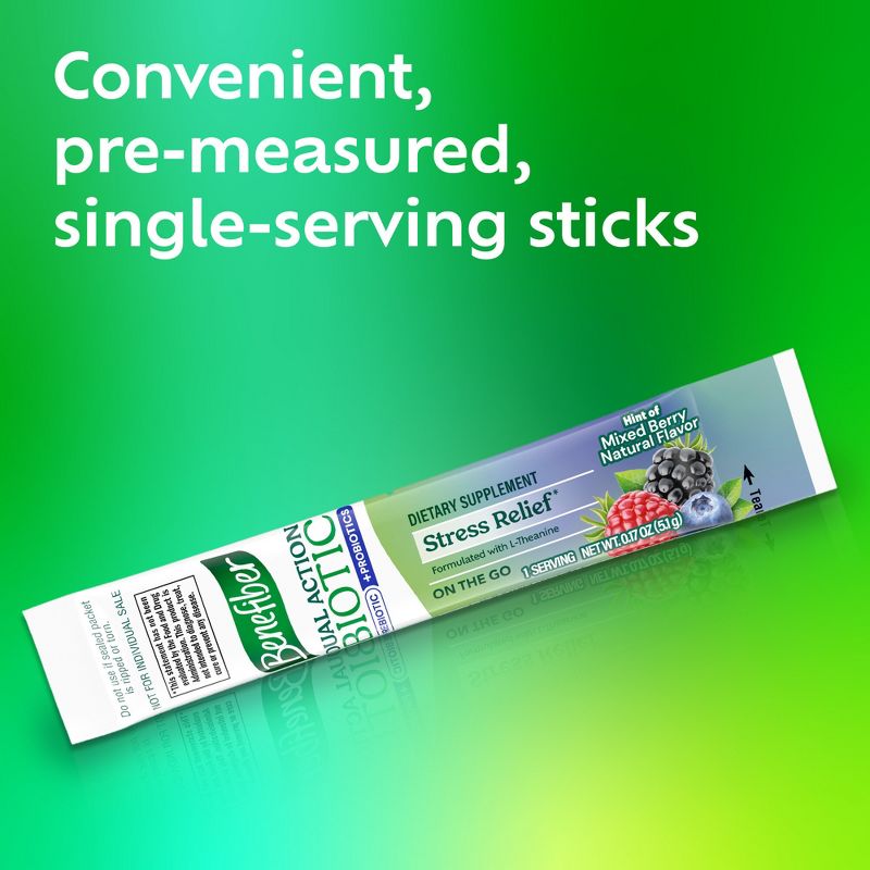 Benefiber Dual Action Plus Stress Relief Stick Packs  - 18ct, 4 of 9