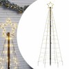 VidaXL Christmas Tree Light with Spikes 220 LEDs Warm White 70.9 in. - 2 of 4