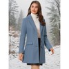 INSPIRE CHIC Women's Notched Lapel Single Breasted Outwear Fall coat - 3 of 4