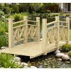 Dexmalle Outsunny Wooden Garden Bridge for Backyard Ponds, Creeks, Streams,Natural - 2 of 4