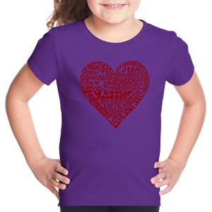 LA Pop Art Love Yourself - Girl's Word Art T-Shirt - 1 of 4