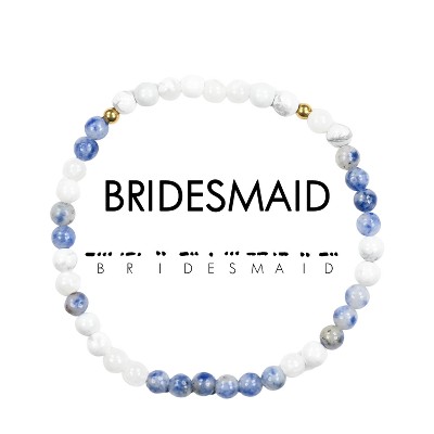 ETHIC GOODS Women's 4mm Morse Code Bracelet [BRIDESMAID]