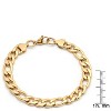 Steeltime Men's 8" stainless steel Franco chain bracelet. Color Options: Silver, Gold - 3 of 4