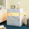 ACEPANO 19.7 in. W Nightstands with 3 Drawers for Bedroom & Living Room-Stone White - 3 of 4