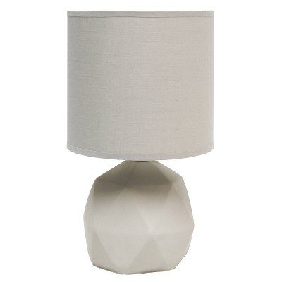 Geometric Concrete Lamp With Shade Gray - Simple Designs: Modern Mini ...