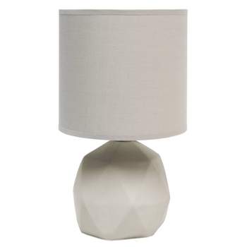 Geometric Concrete Lamp with Shade - Simple Designs