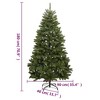 vidaXL Artificial Christmas Tree with Stand - Hinged, Green, 70.9" Tall - Lifelike Shape & Appearance - Durable Metal Stand Included - 4 of 4