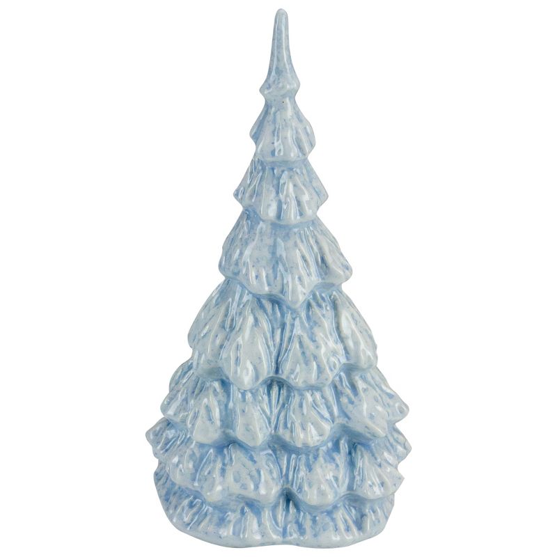 Northlight 10.5" Blue and White Textured Christmas Tree Tabletop Decor, 4 of 9