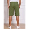 INSPIRE CHIC Men's Linen Pleated with Pockets Above Knee Casual Shorts - 3 of 4