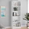 Infurnic Decorative Bookshelf, Tall Modern Wood Bookshelf with Five Shelves, for Living Room or Library Bookcase, White, 11.6"*24.4"*68.9" - 2 of 4