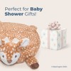 Bearington Baby Lil' Willow Tummy Time Mat, 30 x 30 Inch Fawn Plush Stuffed Animal Blanket, Woodland Nursery Decor - 4 of 4