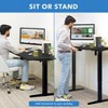 Mount-It! Height Adjustable Electric Sit-Stand Black Desk with Black Tabletop - 3 of 4
