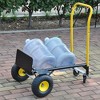 Hand Truck Dolly 2 Wheel Dolly Cart And 4 Wheel Push Cart With Swivel Wheels 330 LBS Capacity,abstract,yellow,33in,2.75ft - 3 of 4