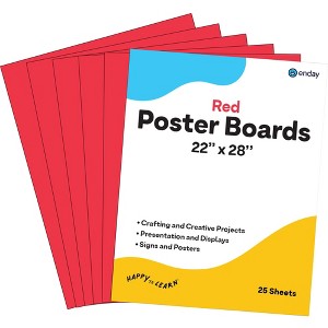 Poster Board Lightweight Craft Backing Boards for Presentations Office Sign Blank Painting Board Smooth Surface Poster Sheets for School - 1 of 4