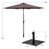 Costway 10ft Solar Lights Patio Umbrella Outdoor W/ 36 LBS Steel Umbrella Stand - 3 of 4