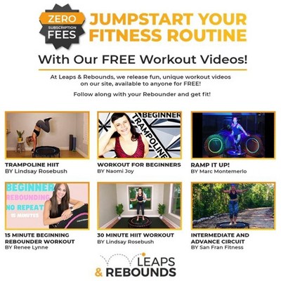 Leaps & Rebounds 48-Inch Black and Green Fitness Trampoline