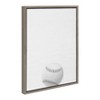 18" x 24" Sylvie Baseball Portrait Framed Canvas Gray - DesignOvation: Modern Wall Art for Sports Decor - 2 of 4