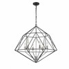 Z-Lite Geo 6 - Light Chandelier in  Matte Black/Chrome - 2 of 4