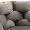 PAGED Luxury Accent Chair Comfy Reading Chair Velvet Single Sofa Chair with Unique Knitting Process for Living Room - 3 of 4