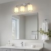 DORESshop 17 In. 3-Light Chrome Vanity Light with Frosted Cylinder Glass Shades Stylish Modern Wall Sconce for Vanity or Mirror - 4 of 4