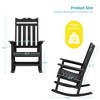 Sonkuki Patio Outdoor 4-Piece Adirondack Rocking Chairs with Big Armrests, Weather Resistant, Easy Installation, Lawn and Backyard - 3 of 4