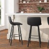 Taylor & Logan Set of 2 Brandy Bucket Seat Barstools - 3 of 4