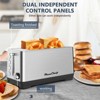 Dexmalle 4-Slice Extra Wide Long Slot Toaster with Removable Crumb Tray,6 Browning Settings - 3 of 4