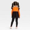 Toddler Girls' Halloween Long Sleeve Cat Set - Cat & Jack™ Orange - image 2 of 4