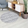 Modern Washable Rug - Non-Slip Kitchen & Bathroom Mat for Laundry, Nursery, Office, Living & Dining Room - Contemporary Carpet - 3 of 4