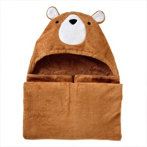Sketched Woodland Kids' Hooded Towel - SKL Home: Cotton Bath Towel, Forest Animals, Midweight, Machine Washable, 51"x23" - 1 of 4