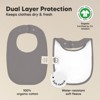 KeaBabies 8pk Organic Baby Bibs for Boy, Baby Drool Bib for Baby Boys and Girls, Newborn Teething Bibs - 3 of 4
