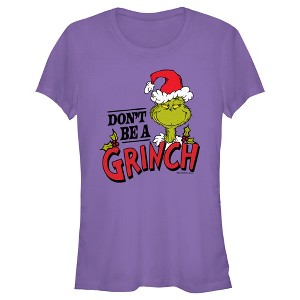 Junior's Dr. Seuss Christmas Don't Be a Grinch T-Shirt - 1 of 4