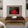 Tangkula 28" Electric Fireplace 900/13500W Wall Recessed Electric Heater w/Remote Control & Thermostat for Home Office - 2 of 4