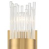 Stiffel Gillery Modern Wall Light Sconce Warm Brass Hardwire 5" 2-Light Fixture Clear Glass Rods for Bedroom Bathroom Vanity Reading Living Room Home - 3 of 4