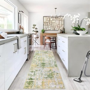 Machine Washable Rug Non Slip Modern Abstract Area Rug Stain Resistant Low Pile Carpet Indoor Floor Mat for Living Room Dining Room Bedroom Office - 1 of 4