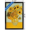 Trends International Sunflowers by Vincent van Gogh Framed Wall Poster Prints - 3 of 4