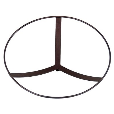 Mandarin Crackle Glass Birdbath with Bronze Stake, 14 Inch