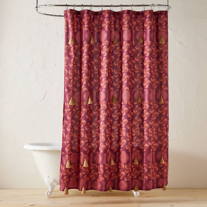 Seasons Go Round Shower Curtain with Tassels - Opalhouse&#8482; designed by Jungalow&#8482;, 1 of 6