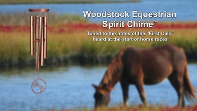 Bronze and Teak Finish Equestrian Spirit Wind Chime, 26"