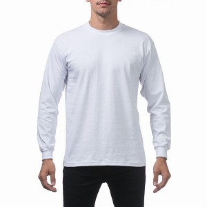 Pro Club Men's Heavyweight Cotton Long Sleeve Crew Neck T-Shirt - 1 of 4