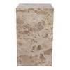 Marble Accent Table - Modern Contemporary Pedestal Design with Sleek Geometric Lines and Decorative Minimalist Aesthetic for Trend-Forward Interiors - 4 of 4