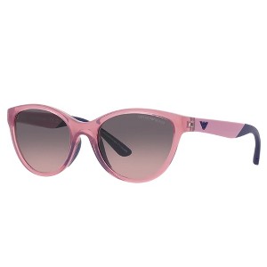 Emporio Armani KIDS EK 4003 537646 Childrens Cat-Eye Sunglasses Shiny Transparent Lilac 48mm - 1 of 3